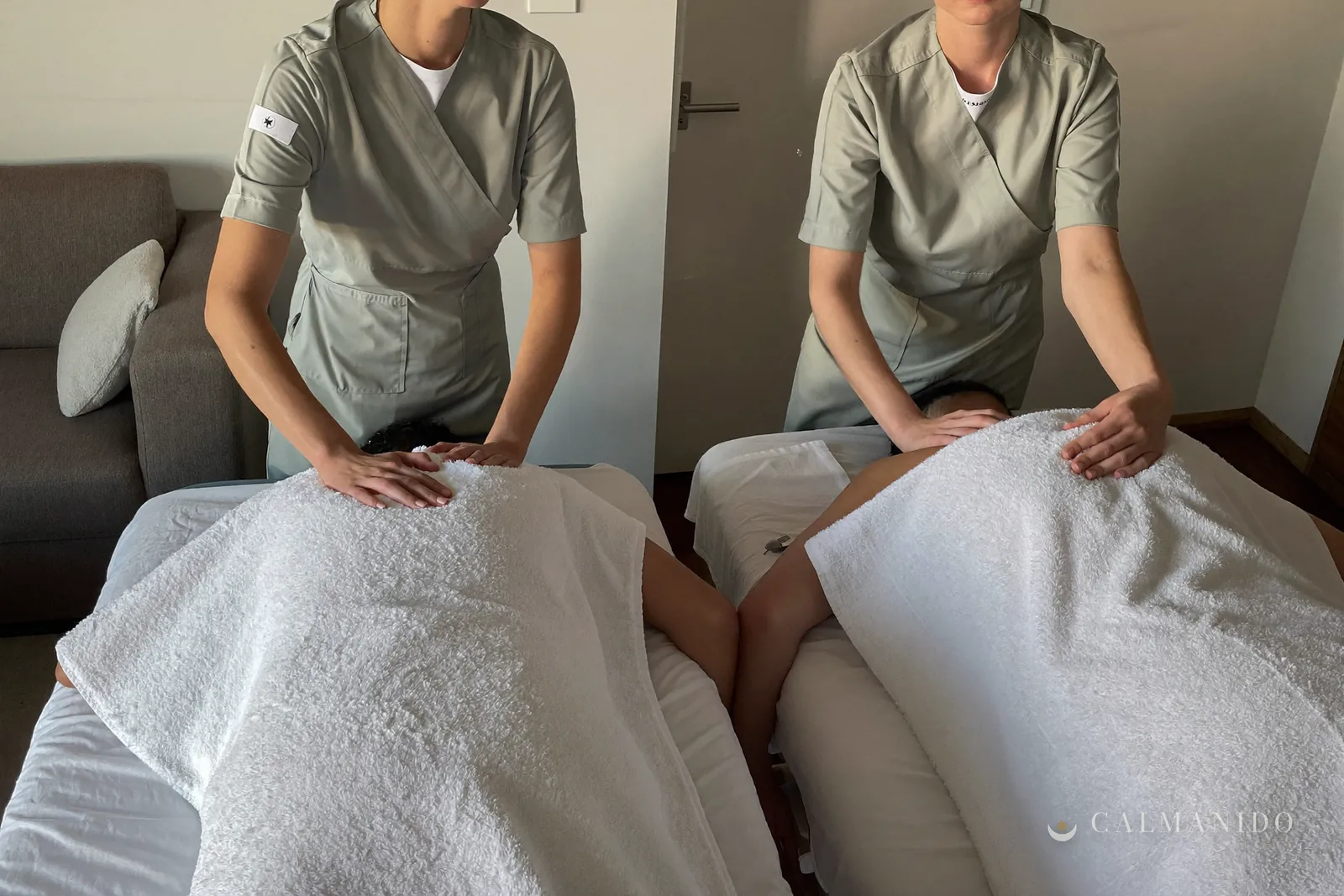 A relaxing massage at home